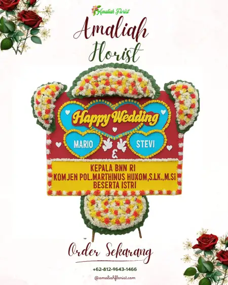 Papan Bunga Pernikahan Gambut